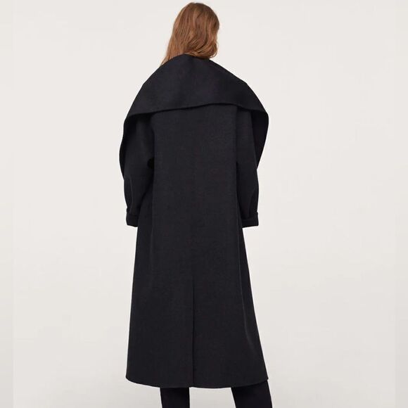 Mango Wool Blend Coat With Scarf New - Picture 12 of 16